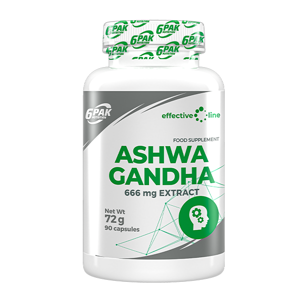 6PAK Ashwagandha 666 mg - 90 kapsułek