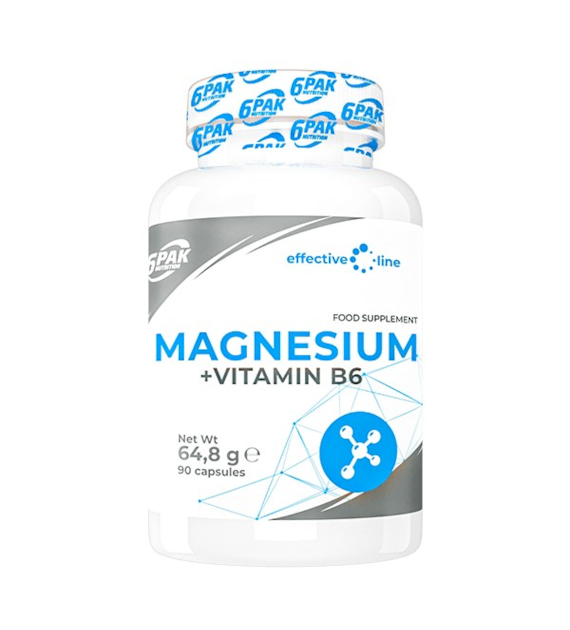 6PAK Magnez + Witamina B6 - 90 kapsułek