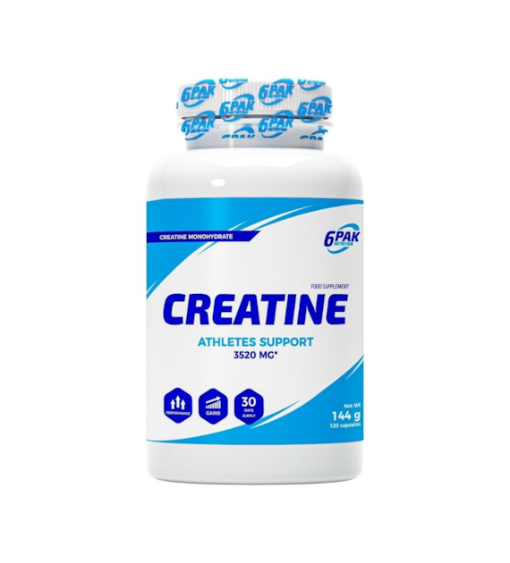 6PAK Creatine monohydrate - 120 Capsules