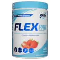 6PAK Flex Pak, Hydrolyzovaný kolagen + MSM + Glukosamin sulfát, St RAW s příchutí bobulí - 400 g