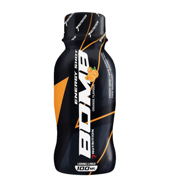 7Nutrition BOMB, Napój energetyczny, pomarańcza - 100 ml
