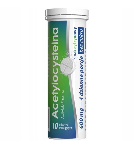 Activlab Pharma Acetylocysteina, cytryna - 10 tabletek musujących
