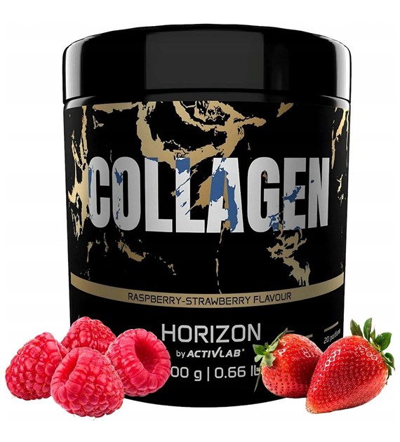 Activlab Horizon Collagen, malina-truskawka - 300 g