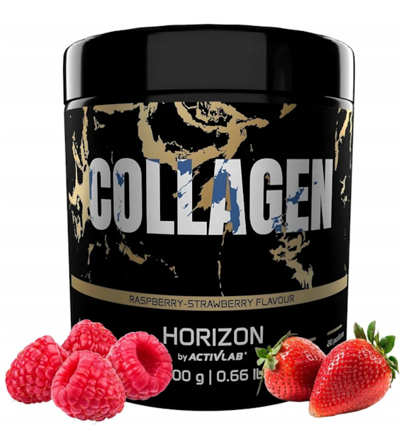 Activlab Horizon Collagen, malina-truskawka - 300 g
