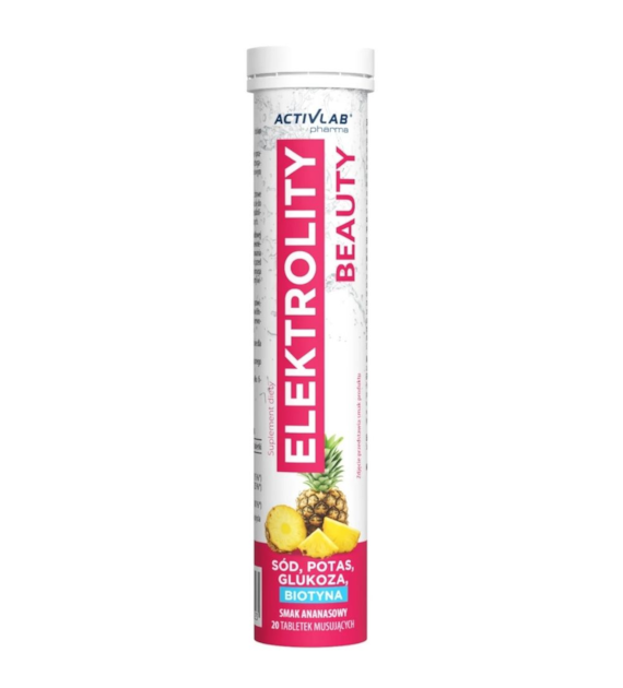Activlab Pharma Elektrolity Beauty, ananas - 20 tabletek musujących
