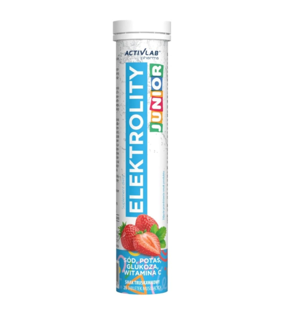Activlab Pharma Elektrolity Junior, truskawka - 20 tabletek musującycha