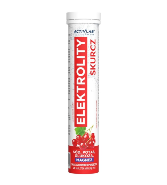 Activlab Pharma Elektrolity Skurcz, czerwona porzeczka - 20 tabletek musujących