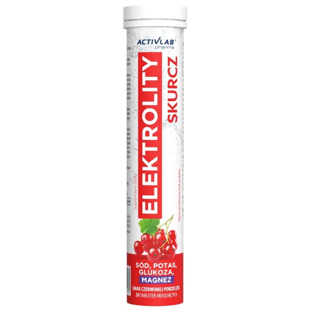 Activlab Pharma Elektrolity Skurcz, czerwona porzeczka - 20 tabletek musujących