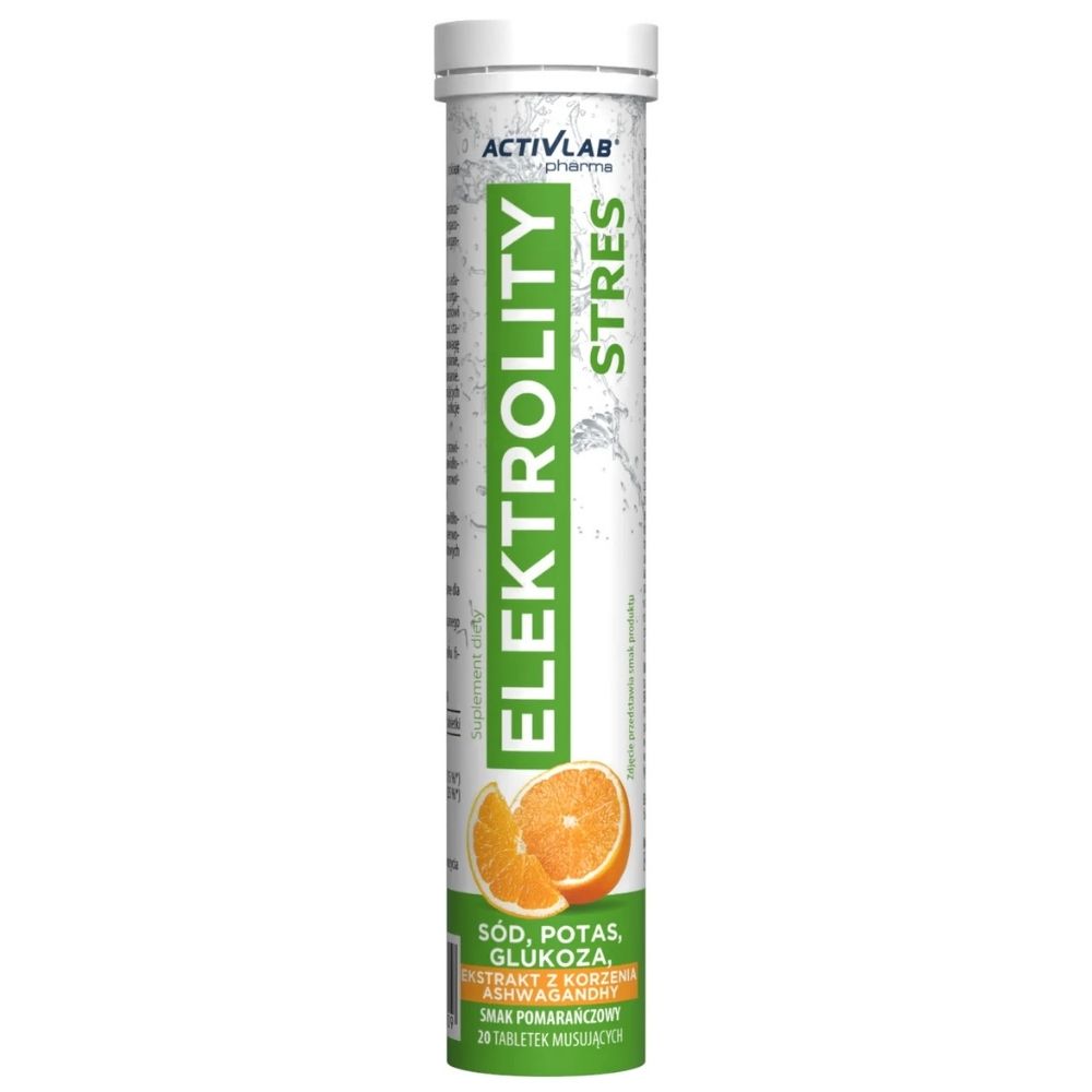Activlab Pharma Elektrolity Stres, pomarańcza - 20 tabletek musujących