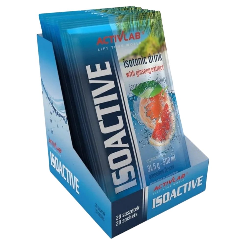 Activlab Isoactive Izotonik funkcjonalny z żeń-szeniem, grejpfrut - 20 saszetek