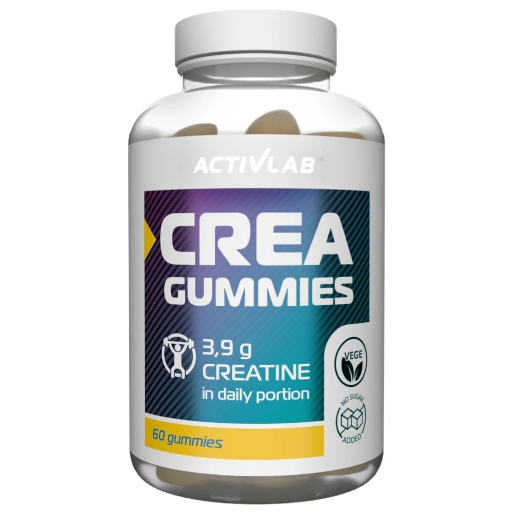 Activlab Crea Gummies, Monohydrat kreatyny 4500 mg, cytryna-limonka - 60 żelek