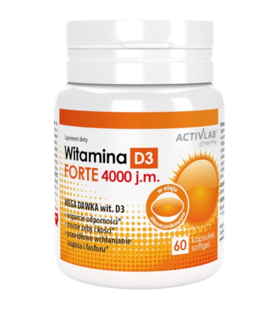 Activlab Pharma Witamina D3 Forte 4000 IU - 60 kapsułek