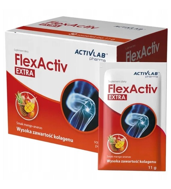 Activlab FlexActiv EXTRA Kolagen na stawy, mango-ananas - 30 saszetek