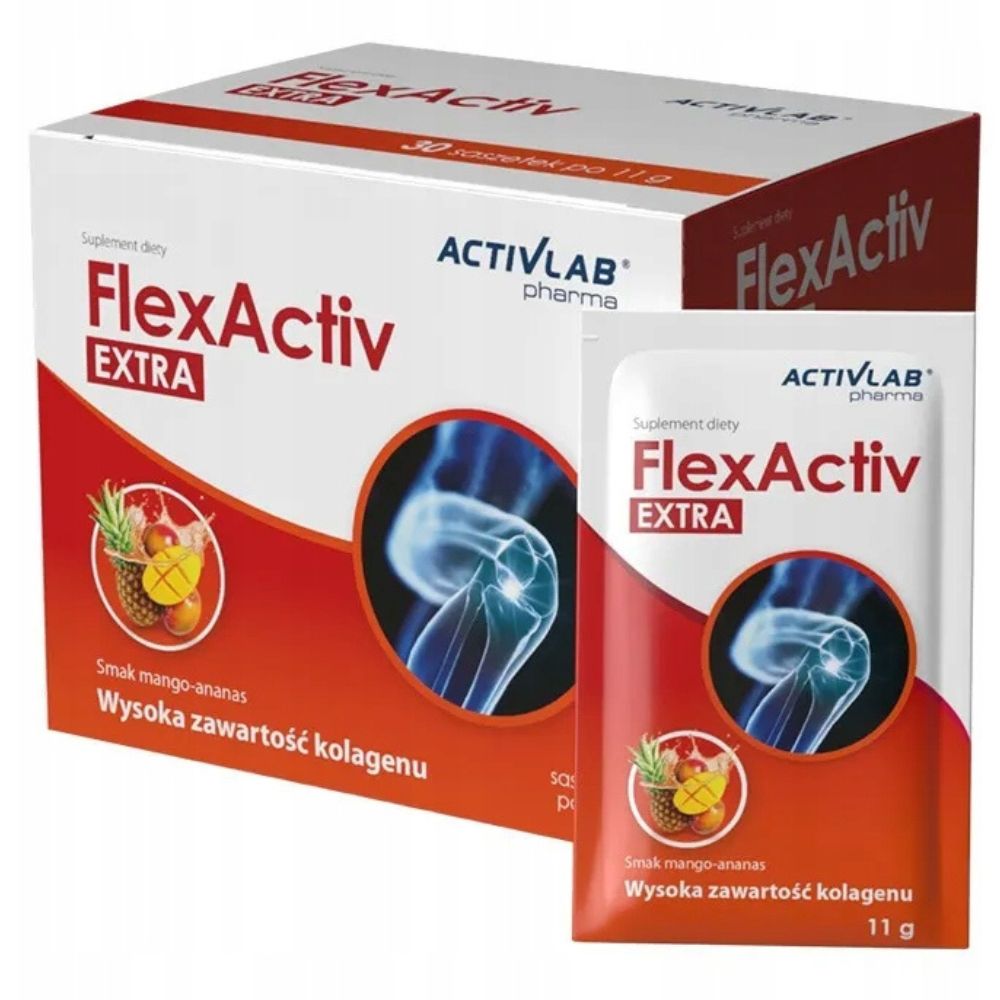 Activlab FlexActiv EXTRA Kolagen na stawy, mango-ananas - 30 saszetek