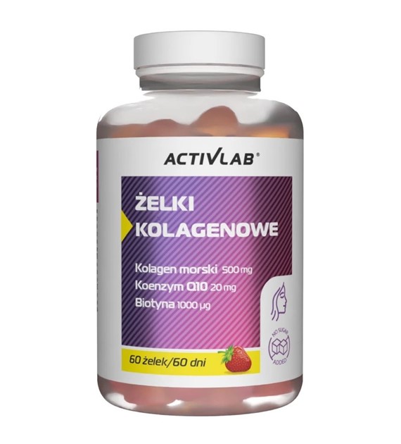 Activlab Żelki Kolagenowe, truskawka - 60 sztuk