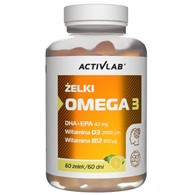 Activlab Żelki Omega 3, limetka-cytryna - 60 sztuk