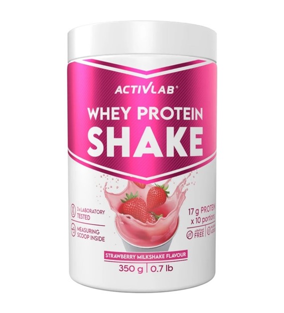 Activlab Whey Protein Shake, truskawkowy koktajl mleczny - 350 g