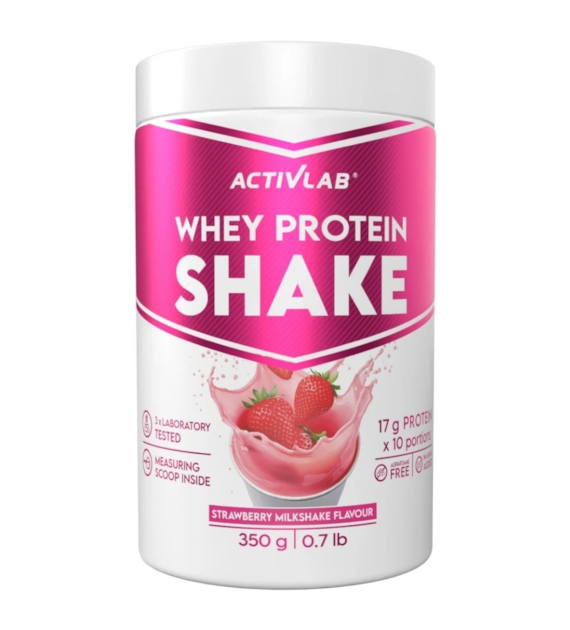 Activlab Whey Protein Shake, truskawkowy koktajl mleczny - 350 g