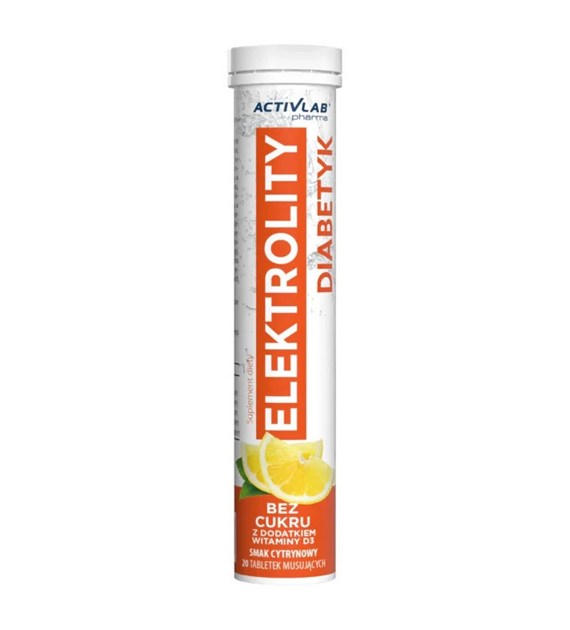 Activlab Electrolity dla Diabetyków, cytryna - 20 tabletek musujących