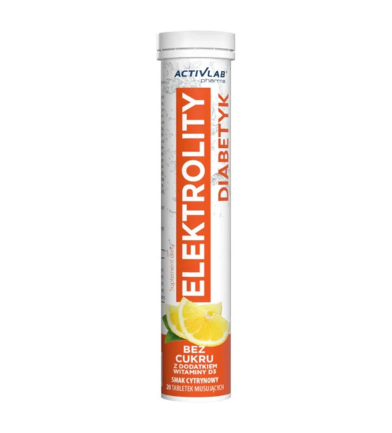Activlab Electrolity dla Diabetyków, cytryna - 20 tabletek musujących