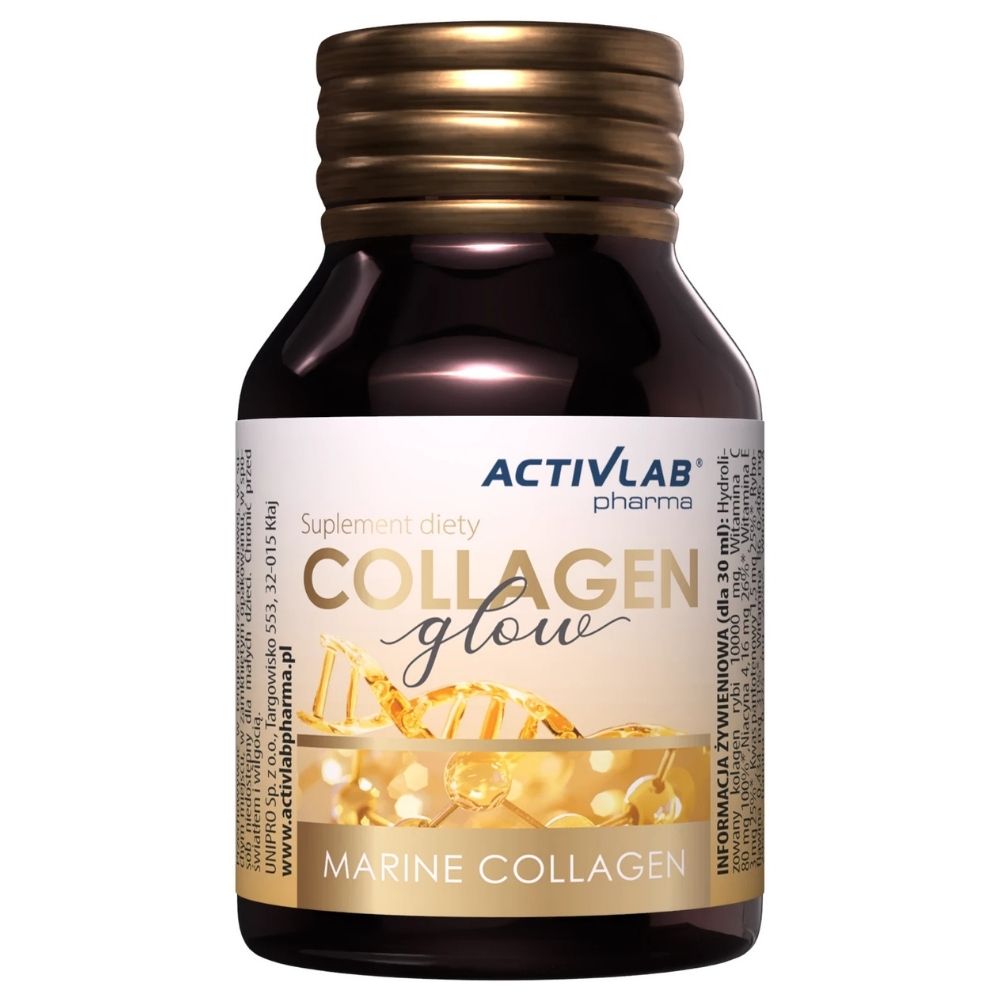 Activlab Pharma Collagen Glow, Kolagen rybi 10000 mg, gorzka pomarańcza - 30 ml