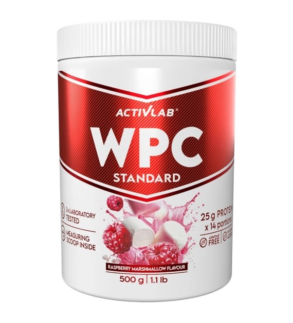 Activlab WPC Standard Koncentrat białka serwatkowego, pianka malinowa - 500 g