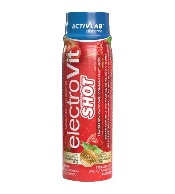 Activlab ElectroVit Shot Shot przedtreningowy, truskawka-poziomka - 80 ml
