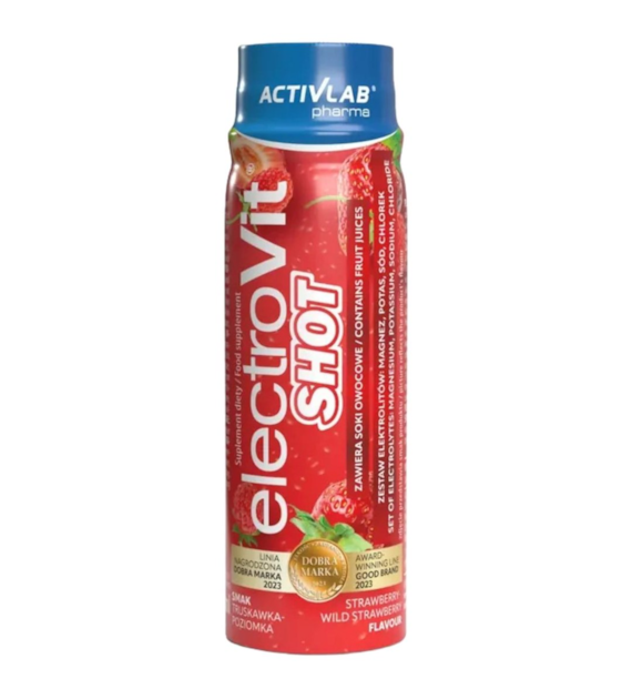 Activlab ElectroVit Shot Shot przedtreningowy, truskawka-poziomka - 80 ml