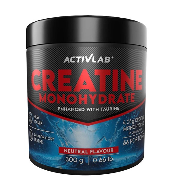 Activlab Creatine Monohydrate + Taurine, smak neutralny - 300 g