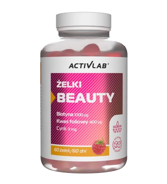 Activlab Żelki Beauty, malina - 60 sztuk