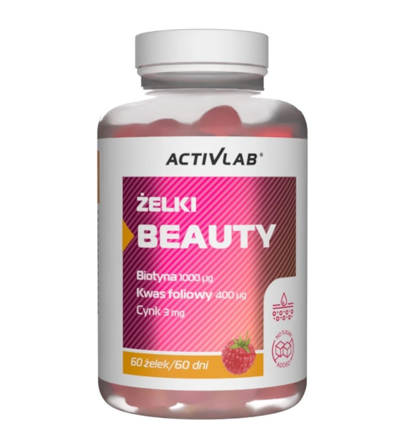 Activlab Żelki Beauty, malina - 60 sztuk