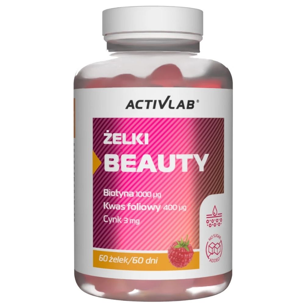 Activlab Żelki Beauty, malina - 60 sztuk