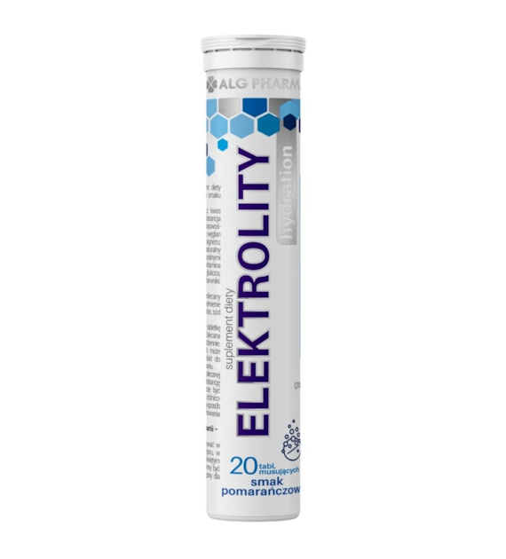 ALG Pharma Elektrolity hydration, pomarańcza - 20 tabletek musujących