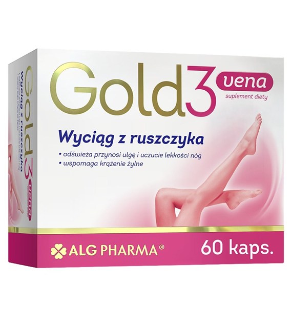ALG Pharma Gold 3 Vena Wyciąg z ruszczyka - 60 kapsułek