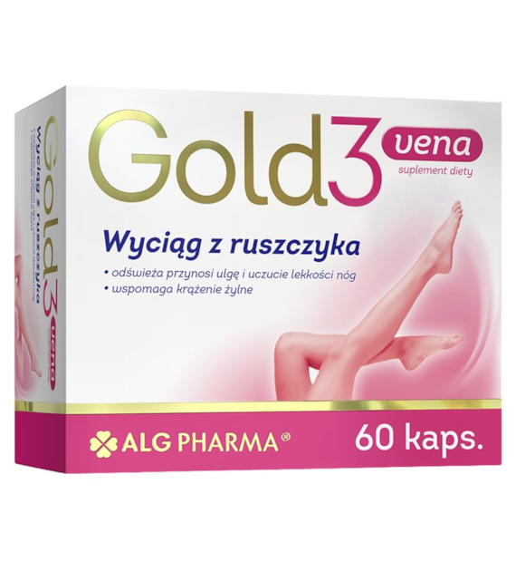 ALG Pharma Gold 3 Vena Wyciąg z ruszczyka - 60 kapsułek