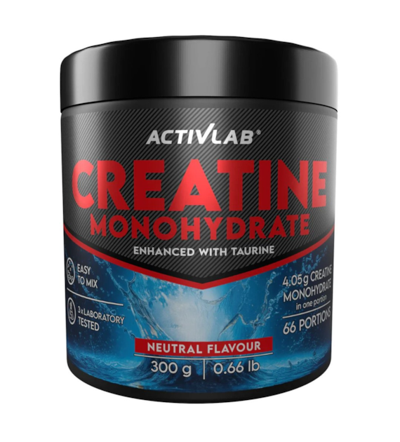 Activlab Creatine Monohydrate + Taurine, smak neutralny - 300 g