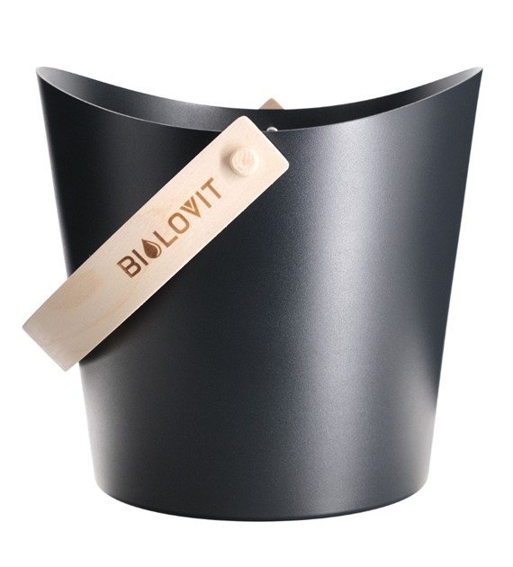 Bilovit Aluminiowe wiadro do sauny czarne - 7 litrów