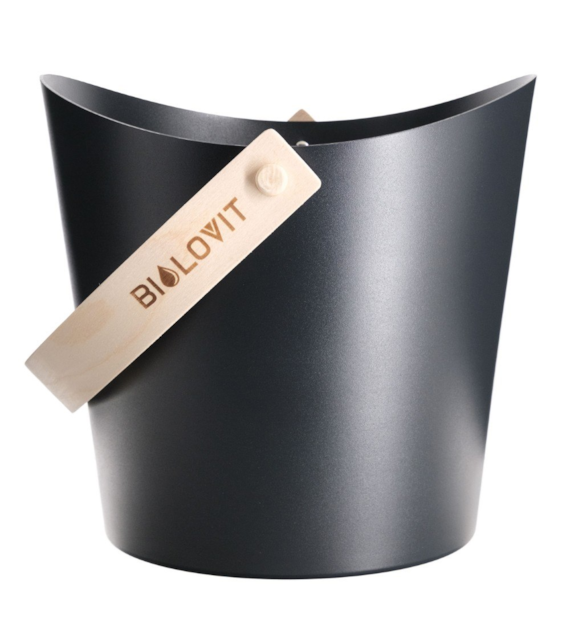 Bilovit Aluminiowe wiadro do sauny czarne - 7 litrów