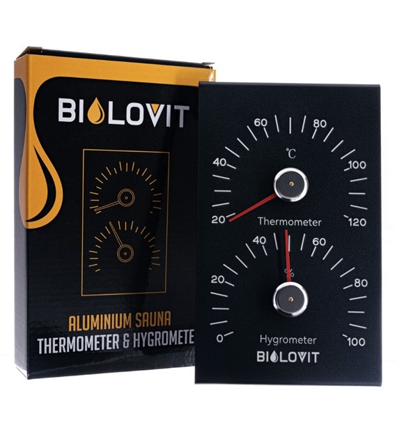 Bilovit Czarny termometr z higrometrem do sauny