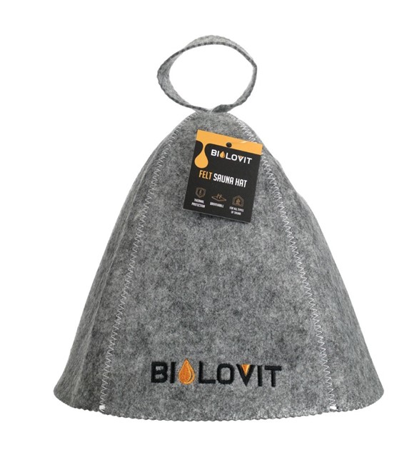Bilovit Czapka do sauny filcowa szara