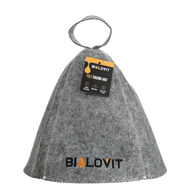 Bilovit Czapka do sauny filcowa szara