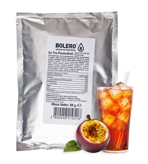 Bolero Bag Instant Drink Ice Tea Passionfruit (mrożona herbata marakuja) - 88 g