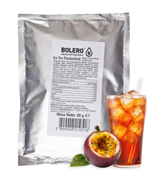 Bolero Bag Instant Drink Ice Tea Passionfruit (mrożona herbata marakuja) - 88 g