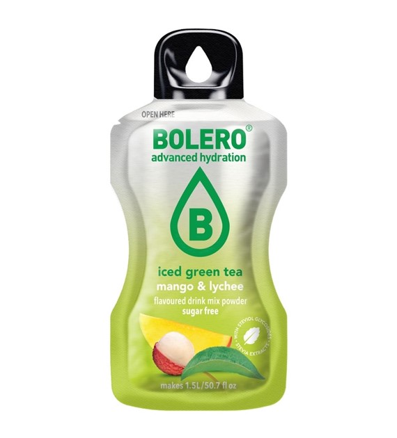 Bolero Classic Instant Drink Iced Green Tea Mango & Lychee (zielona mrożona herbata mango, liczi) - 8 g