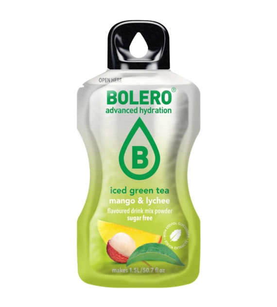 Bolero Classic Instant Drink Iced Green Tea Mango & Lychee (zielona mrożona herbata mango, liczi) - 8 g