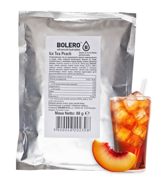 Bolero Bag Instant drink Ice Tea Peach (mrożona herbata brzoskwiniowa) - 88 g