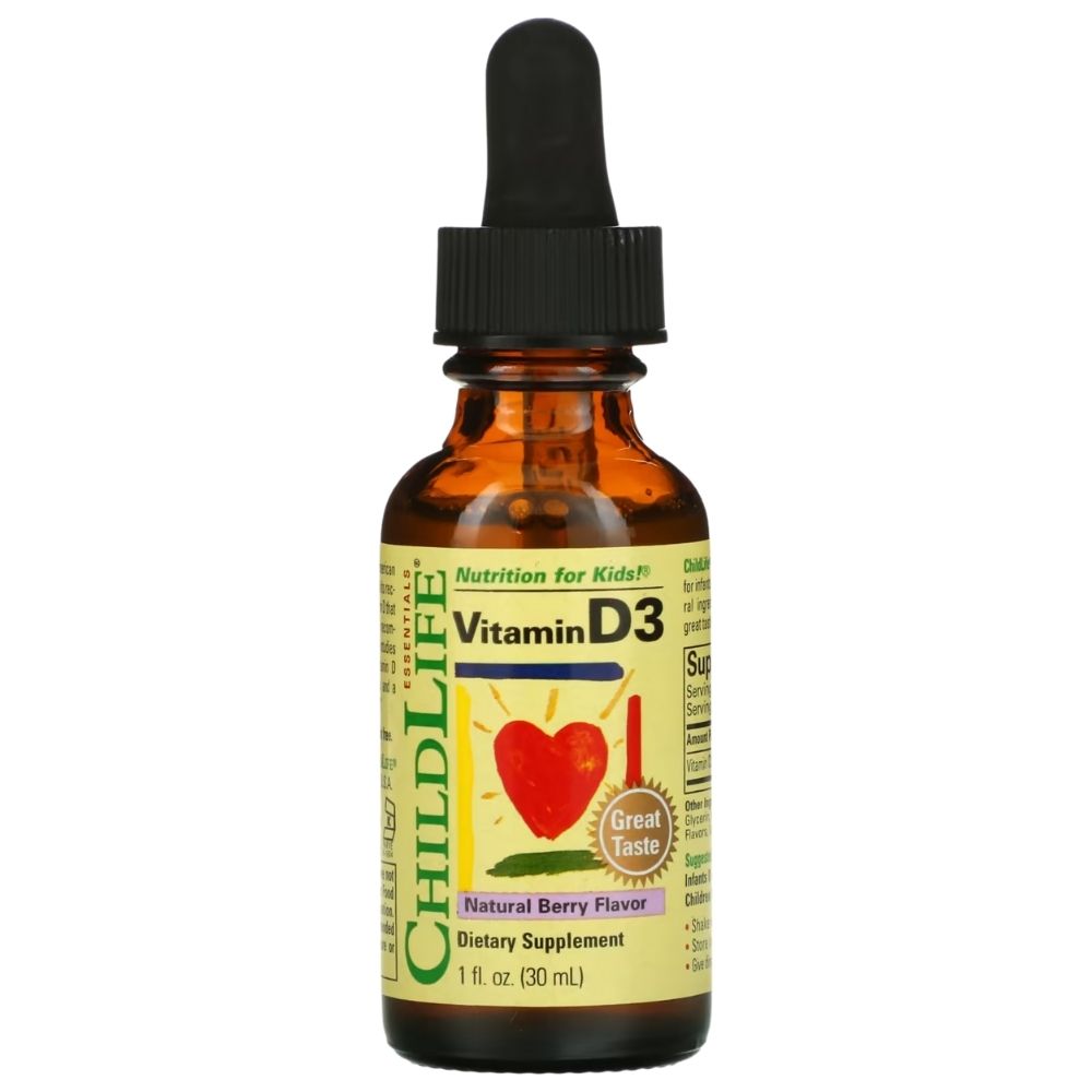 ChildLife Witamina D3 500 IU dla dzieci, jagodowa - 30 ml