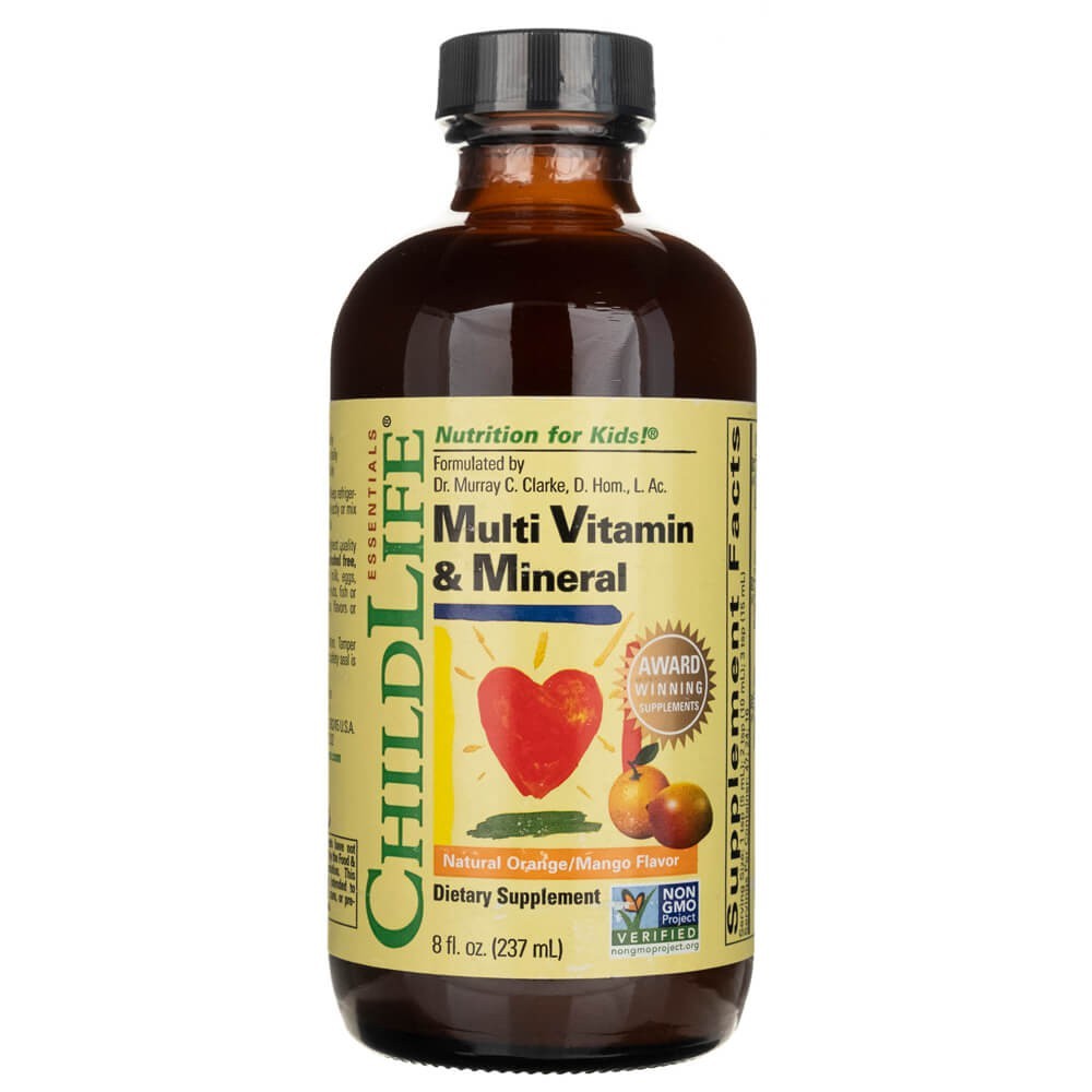 ChildLife Witaminy i minerały dla dzieci, pomarańcza mango - 237 ml
