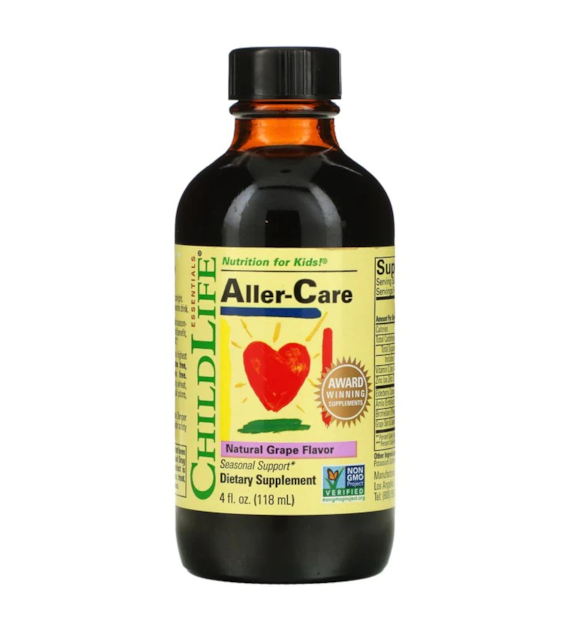 ChildLife Aller-Care, Płynna witamina C, winogrono - 118 ml