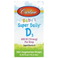 Carlson Labs Witamina D3 400 IU dla dzieci i niemowląt - 10,3 ml (365 kropli)